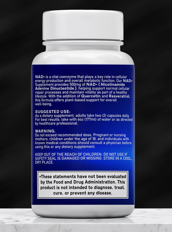 NAD+ 500mg - 60 Capsules